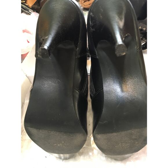 Funtasma Size 8 Black Lace Up Costume Pirate Boots Red Black & Purple Laces - Picture 3 of 7